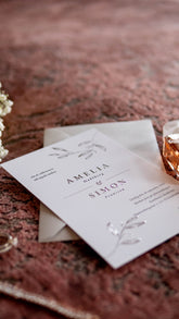 Bröllopskort "Kvist Silver"