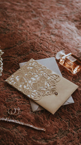 Bröllopskort Sahara "Gold Diamond"