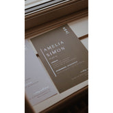 Bröllopskort "Fridhem Grå/Grön"