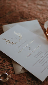 Bröllopskort "Rosendahl Guld"